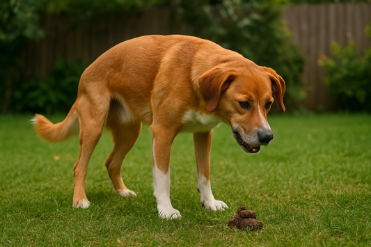 Chien qui mange son caca
