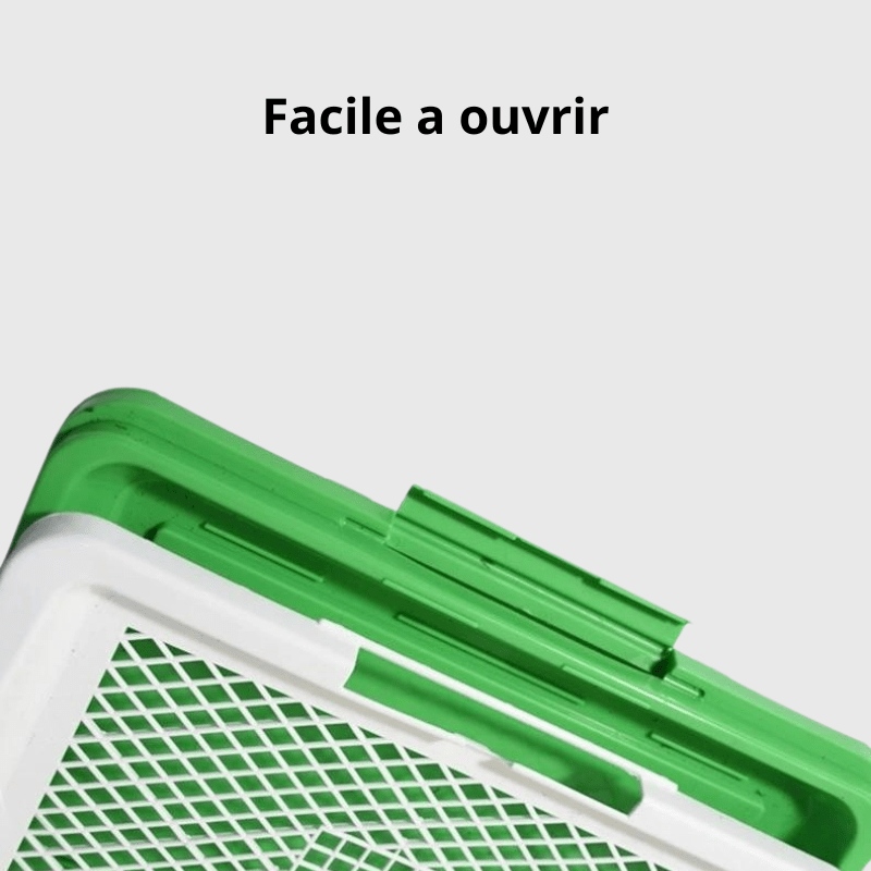 Bac litière pour chien facile a nettoyer