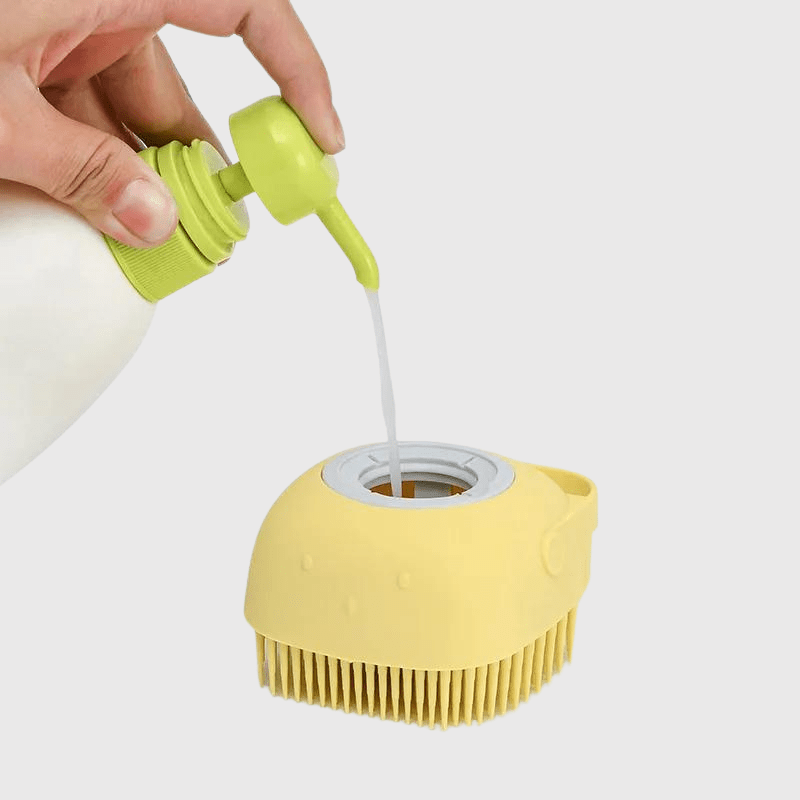 Brosse de bain pour chien carré mousse