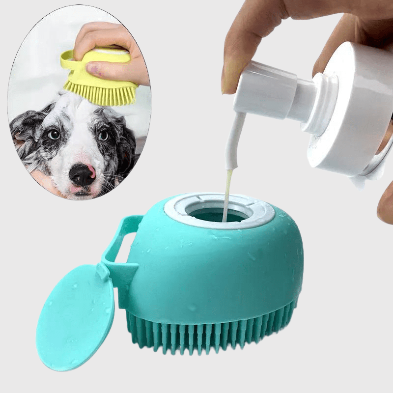 Brosse de bain pour chien en forme de coeur berger australien