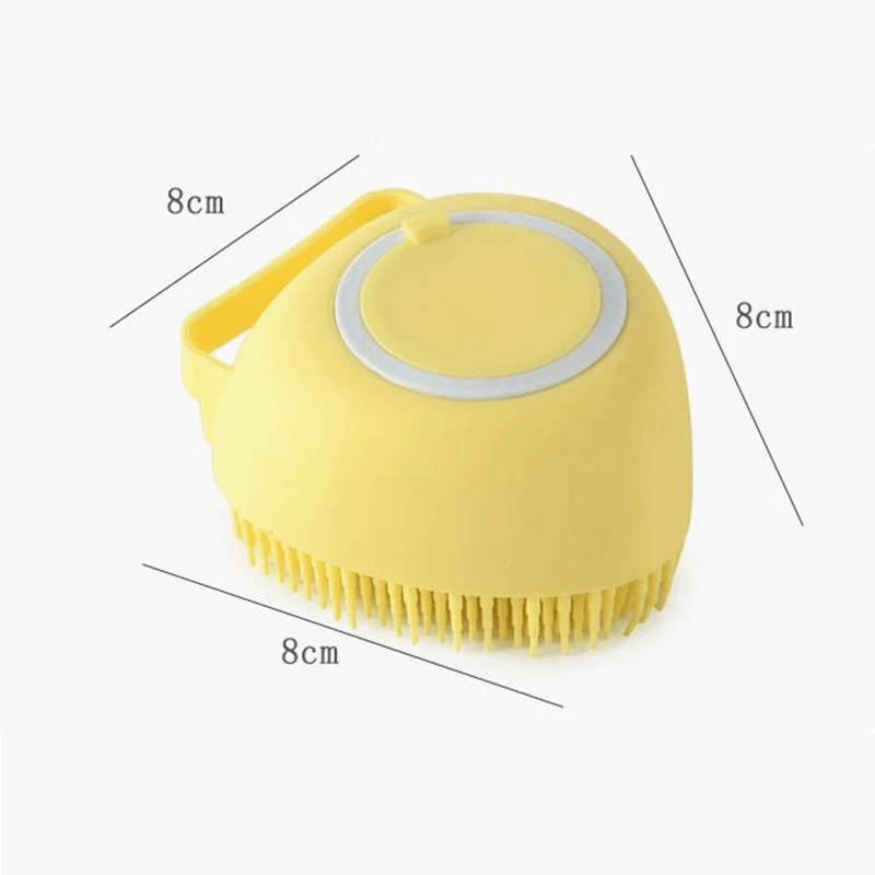Brosse de bain pour chien en forme de coeur taille