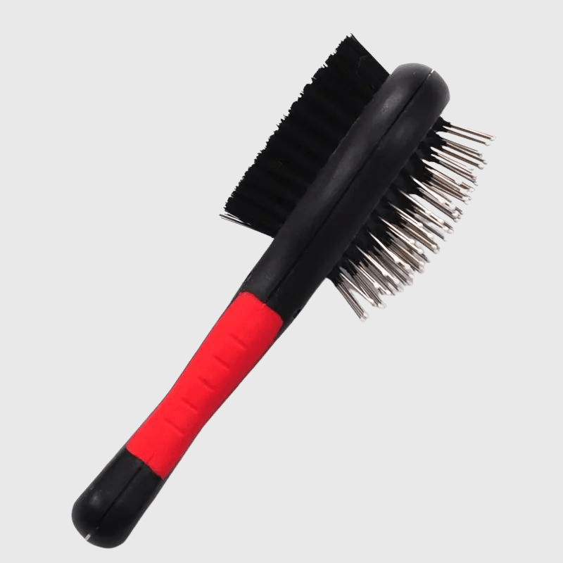 Brosse double-face pour chien spitz