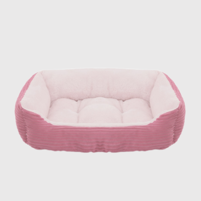Canape lit pour chien rose clair