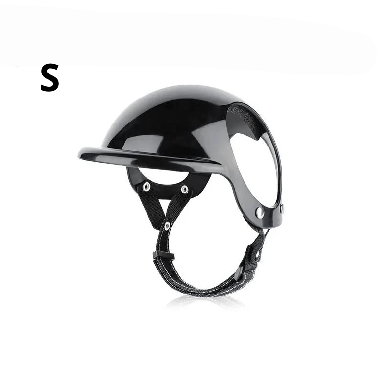 Casque de moto Noir pour chien S