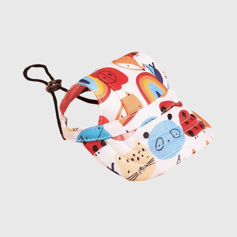 Casquette pour chien anti-soleil blanc