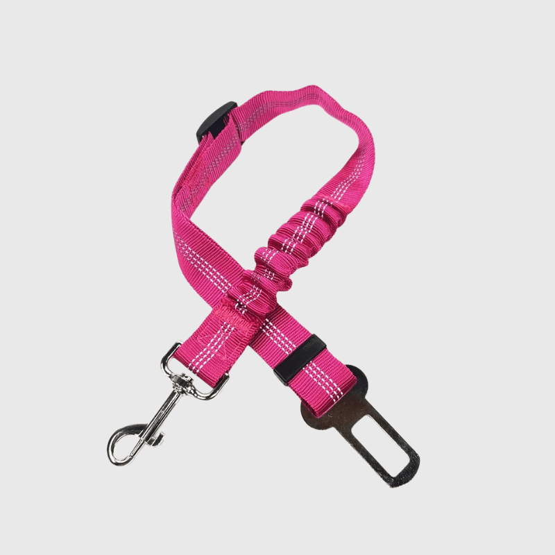 Ceinture chien voiture rose foncée