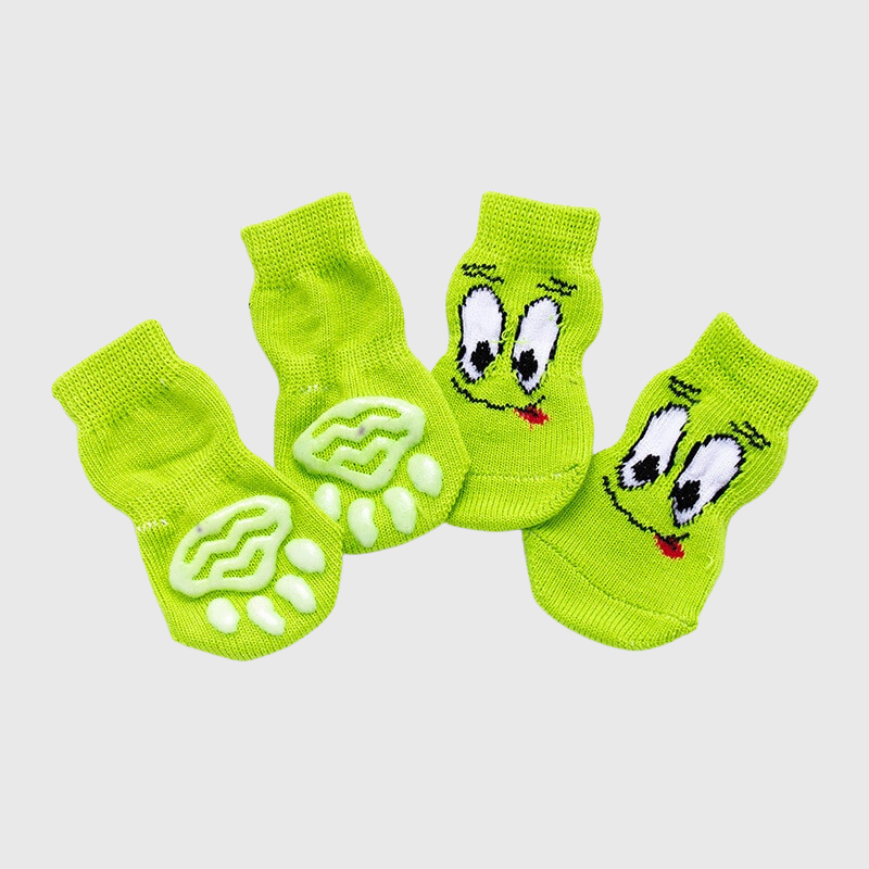 Chaussette antiderapante pour vieux chien grenouille
