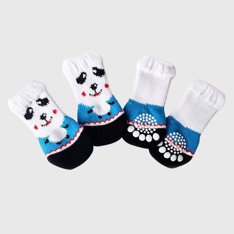 Chaussette antiderapante pour vieux chien panda
