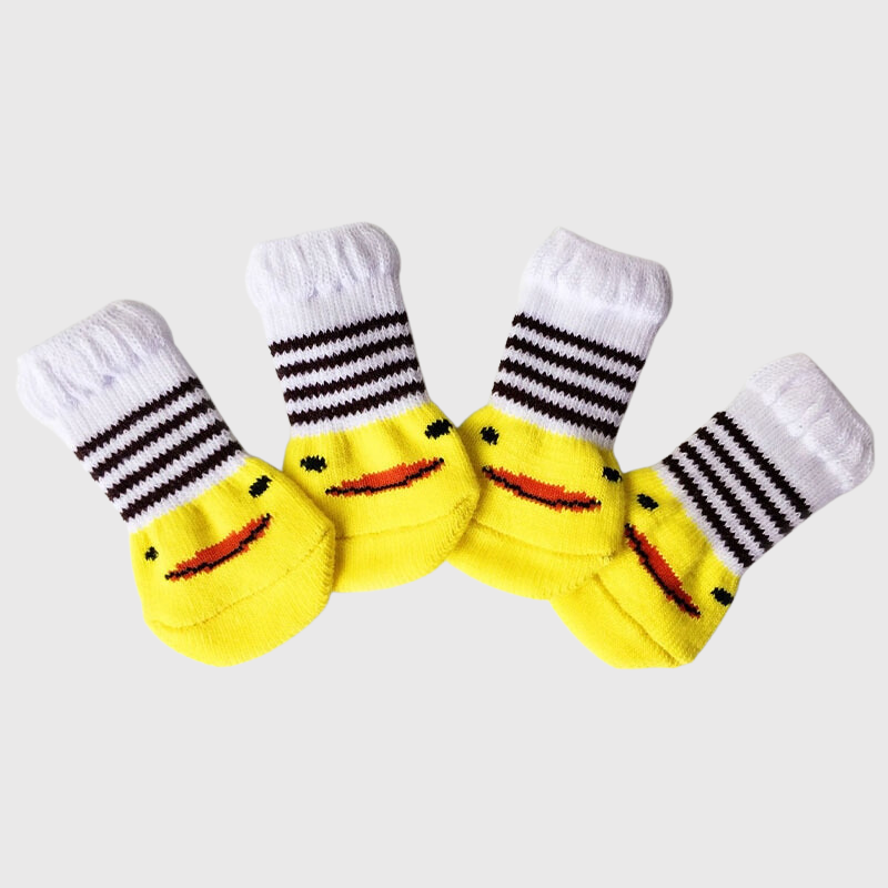 Chaussette antiderapante pour vieux chien poussin