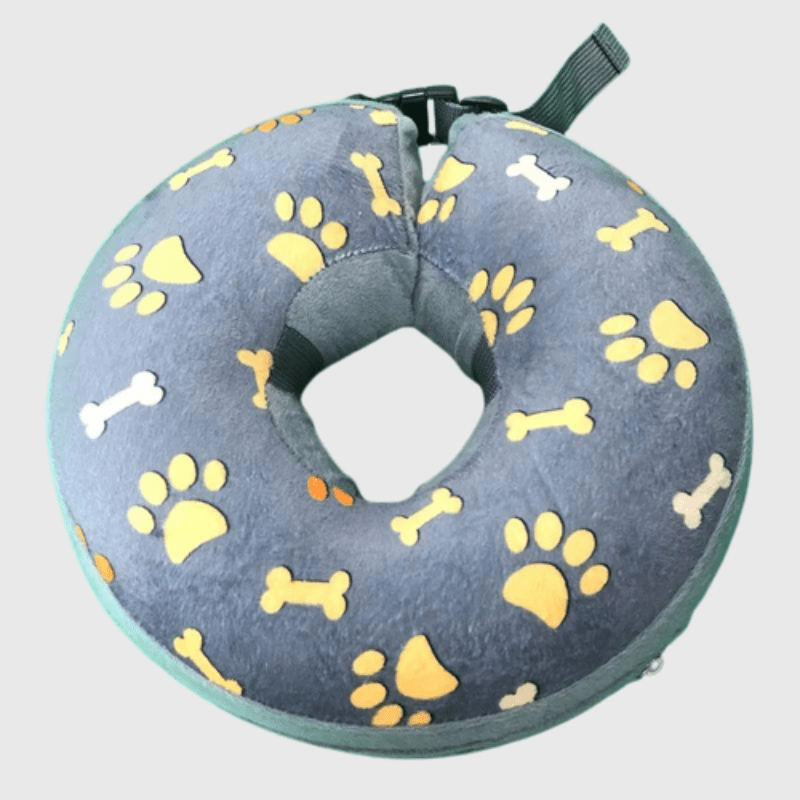 Collerette chien en mousse gris