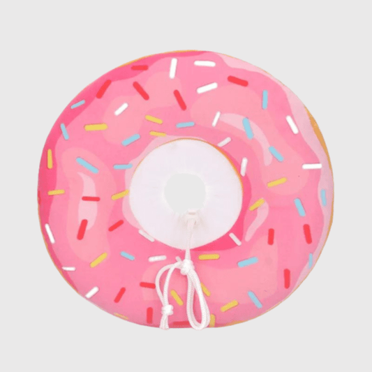 Collerette pour chien en forme de donut rose