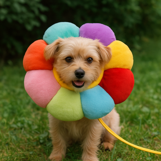 Collerette pour chien multicolore caniche