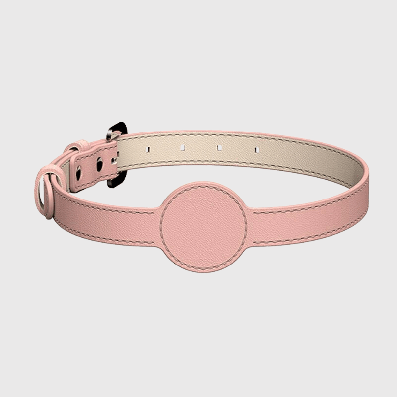 Collier AirTag pour chien rose