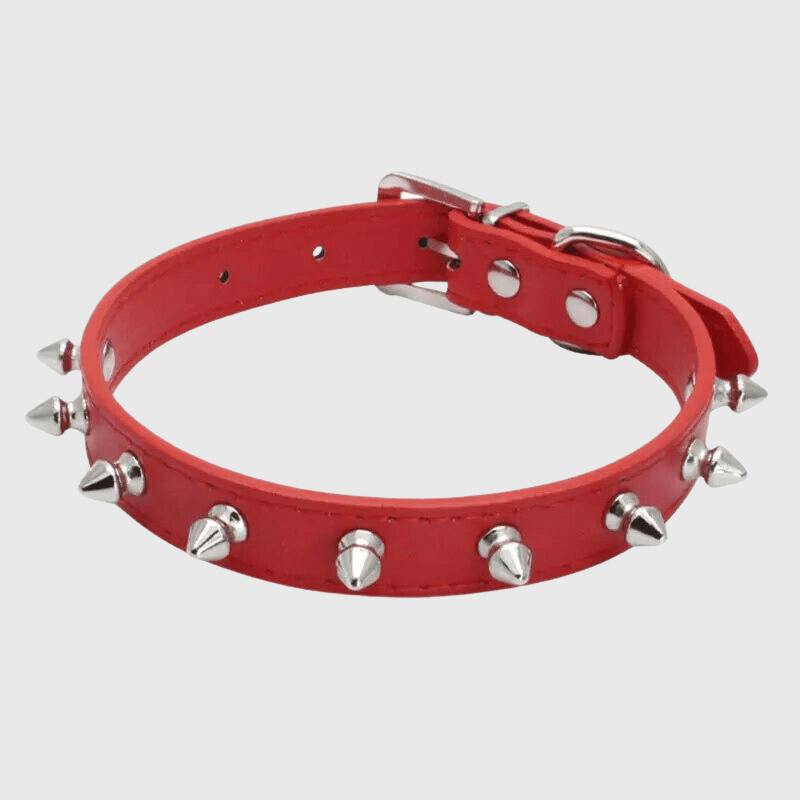 Collier à pique pour chien rouge