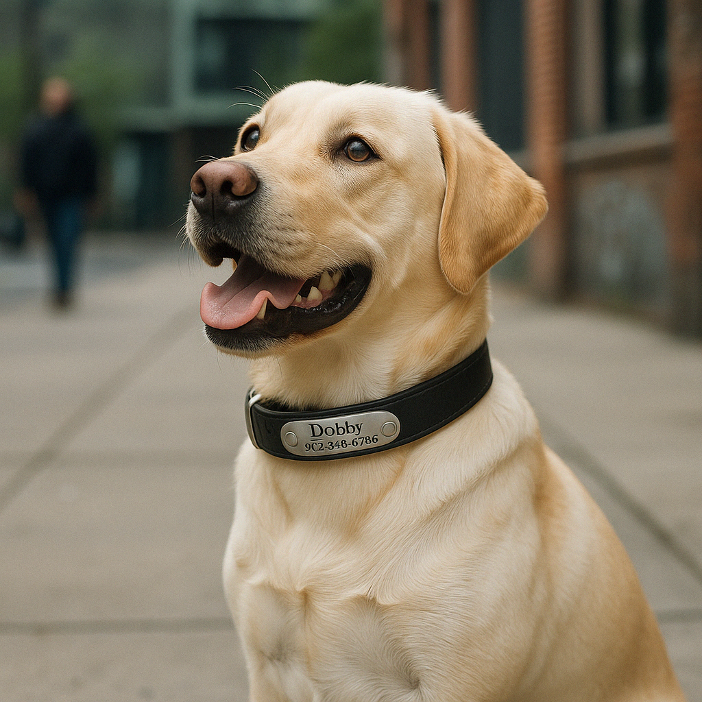 Collier chien personnalisé prénom labrador
