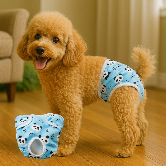 Couche culotte pour chien exemple sur caniche