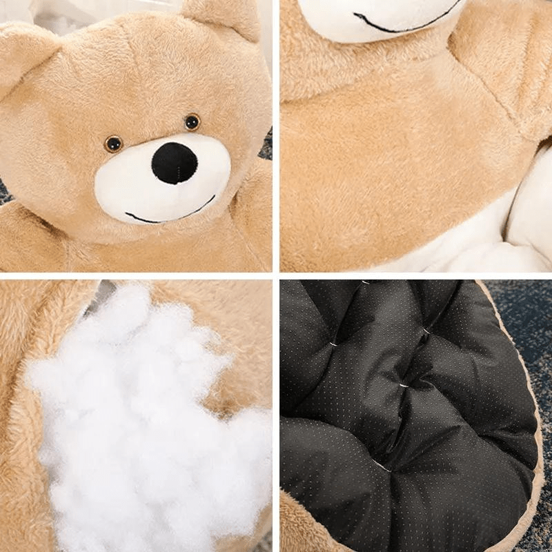 Coussin apaisant pour chien Ours brun differente point de vue