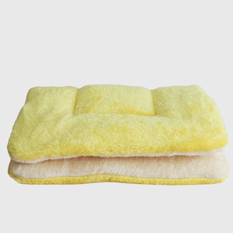 Coussin chien pour canape multicolore jaune