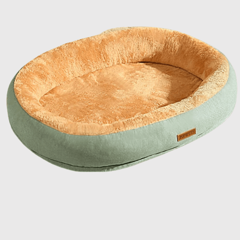 Coussin douillet pour chien vert