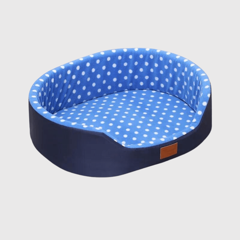 Coussin doux pour chien bleu