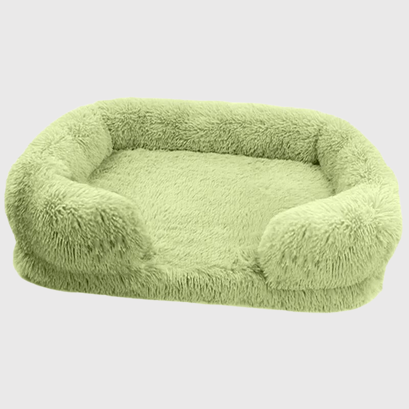 Coussin fluffy pour chien citron vert