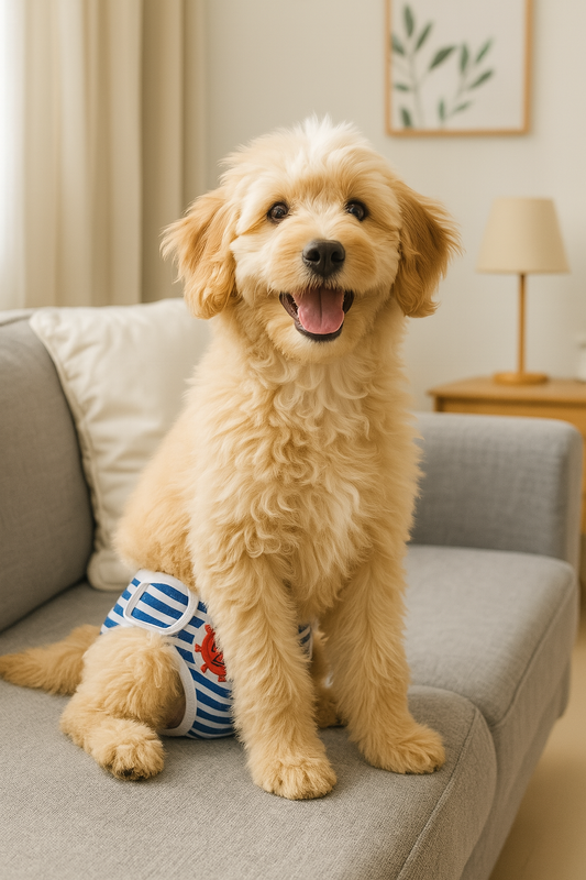 Culotte absorbante pour chien en interieur