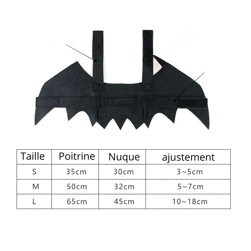 Deguisement halloween chien guide des tailles