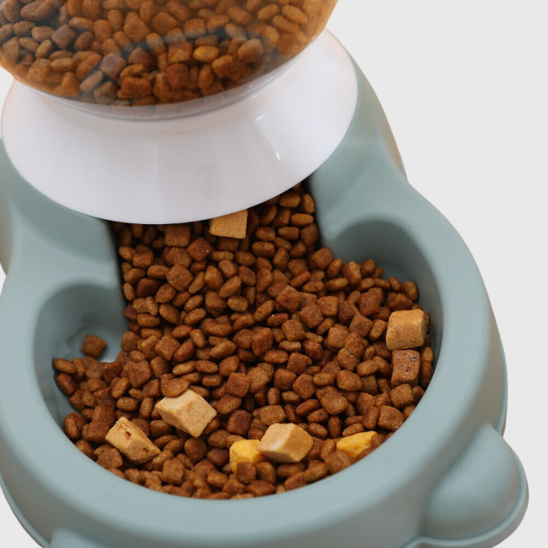 Distributeur de croquettes et d'eau pour chien zoom sur la gamelle