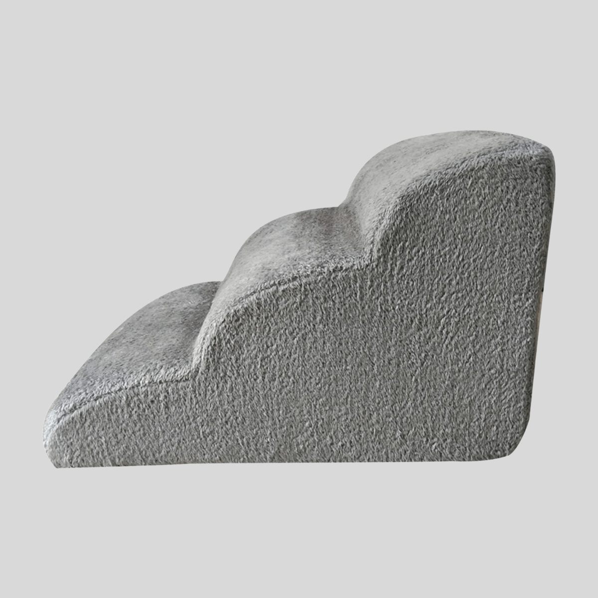 Escalier en mousse pour chien gris de cote