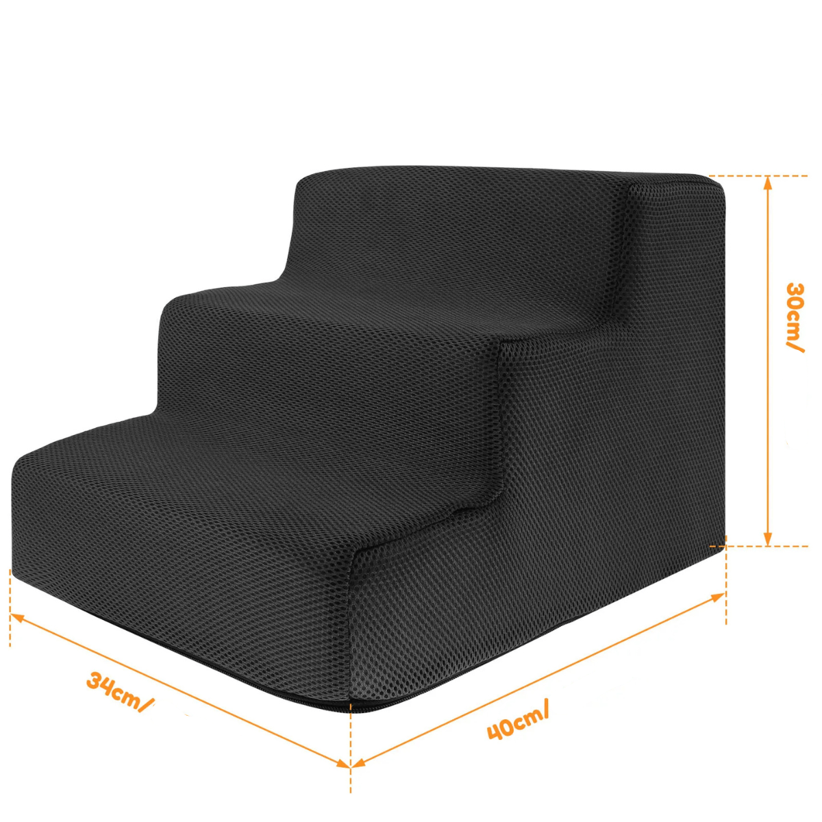 Escalier pour chien dehoussable noir taille