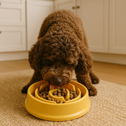 Gamelle anti glouton pour petit chien caniche qui mange