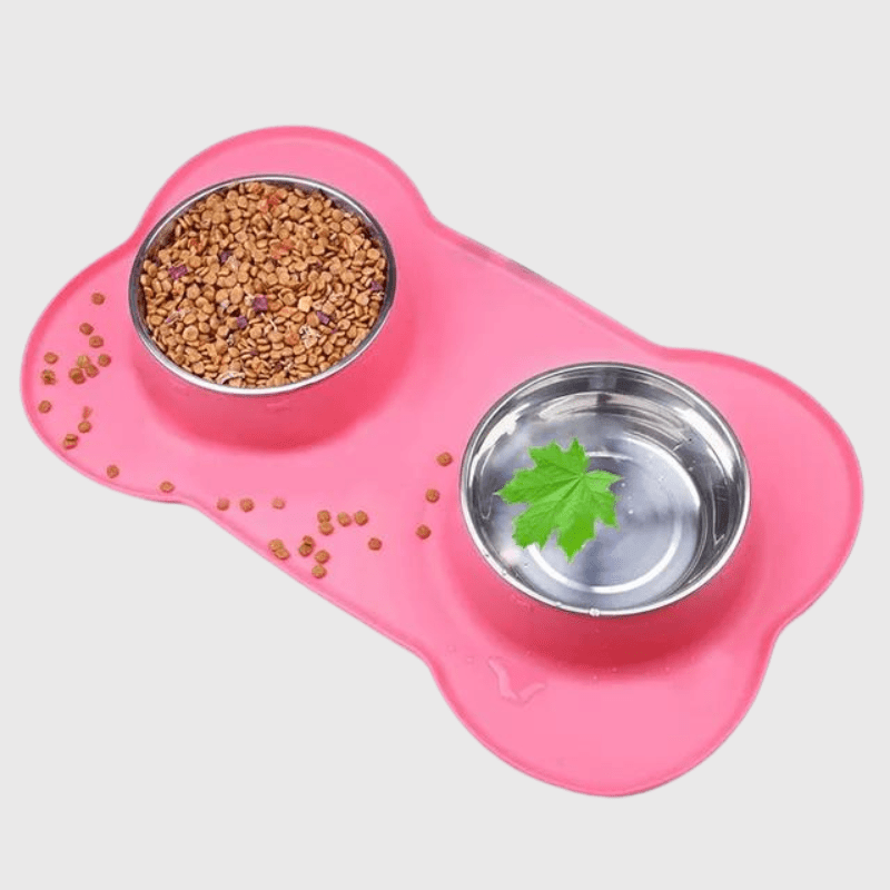 Gamelle double chien Rose