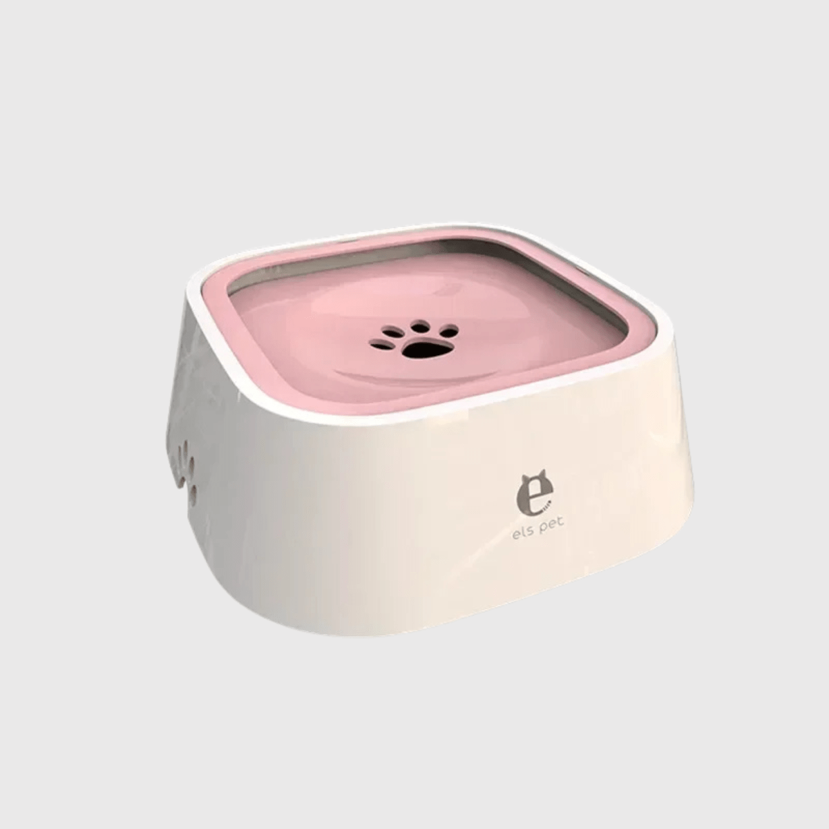 Gamelle eau chien anti bave rose