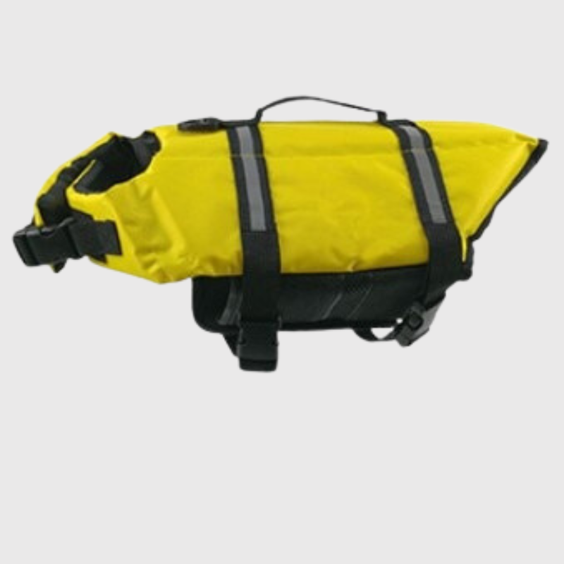 Gilet de flottaison pour chien jaune