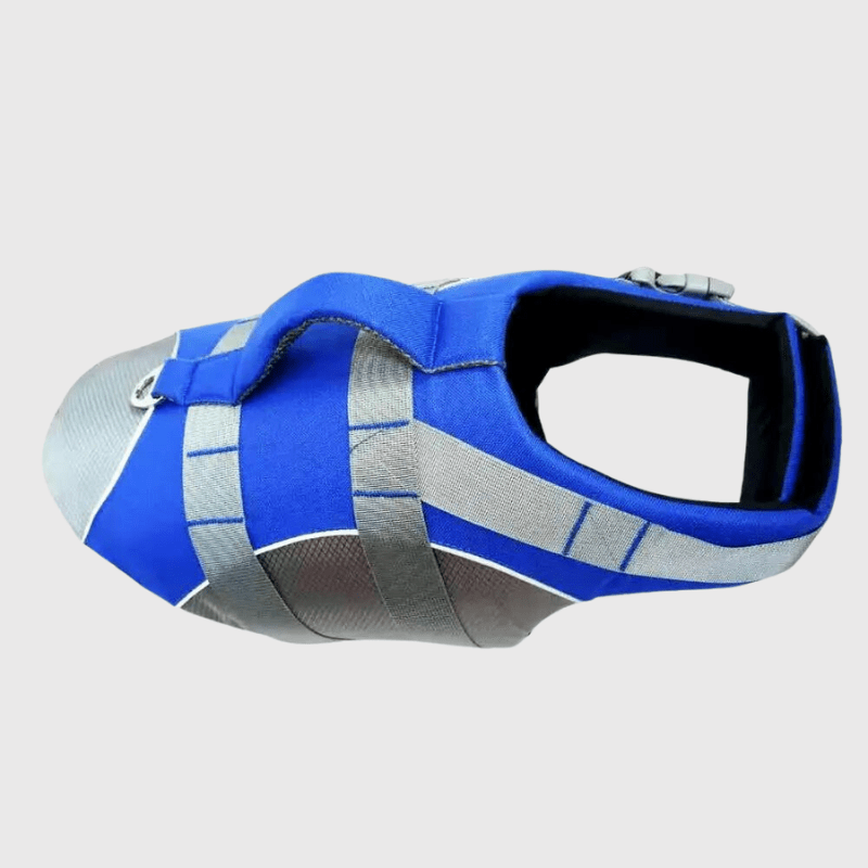 Gilet de sauvetage pour chien de couleur bleu