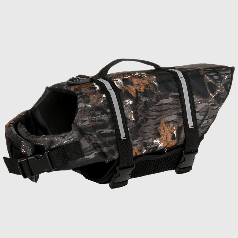 Gilet de sauvetage pour chien de couleur Militaire
