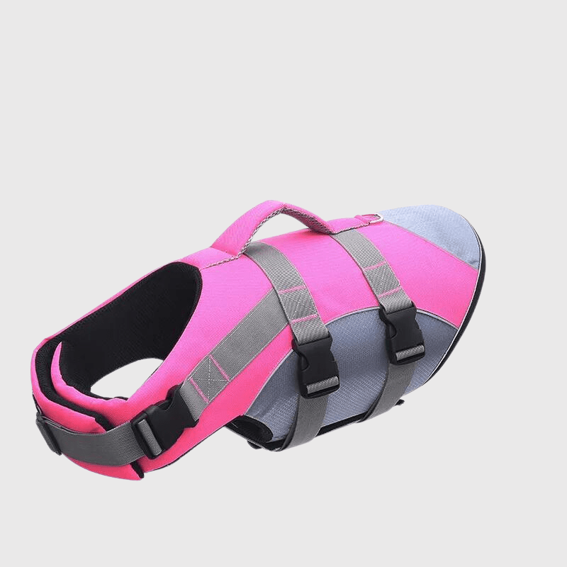 Gilet de sauvetage pour chien de couleur rose