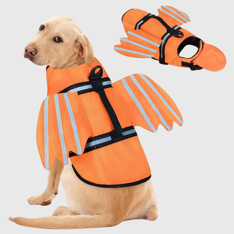 Gilet de sauvetage rigolo pour chien Rose modele