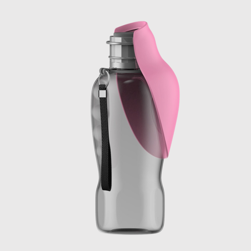 Gourde d'eau pour chien rose pale