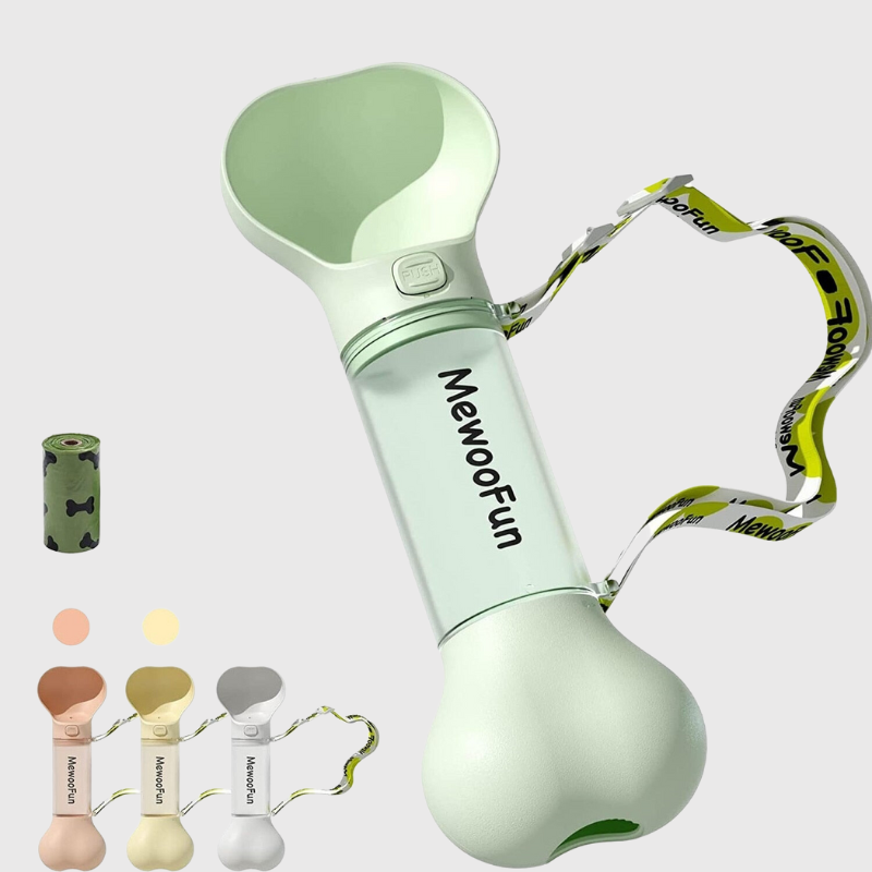 Gourde de voyage pour chien modele en forme d'os