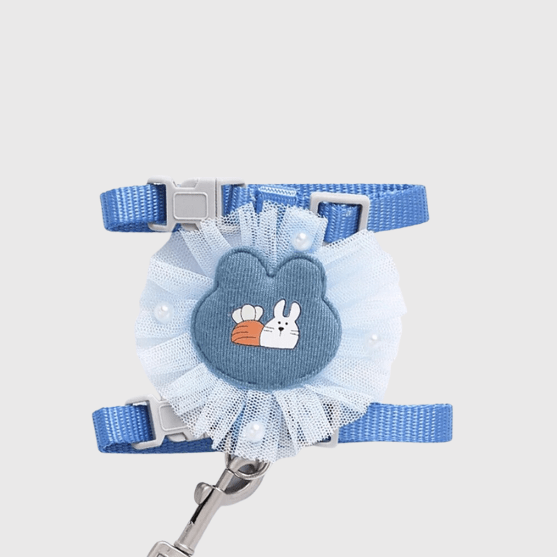 Harnais à froufrou pour chien bleu