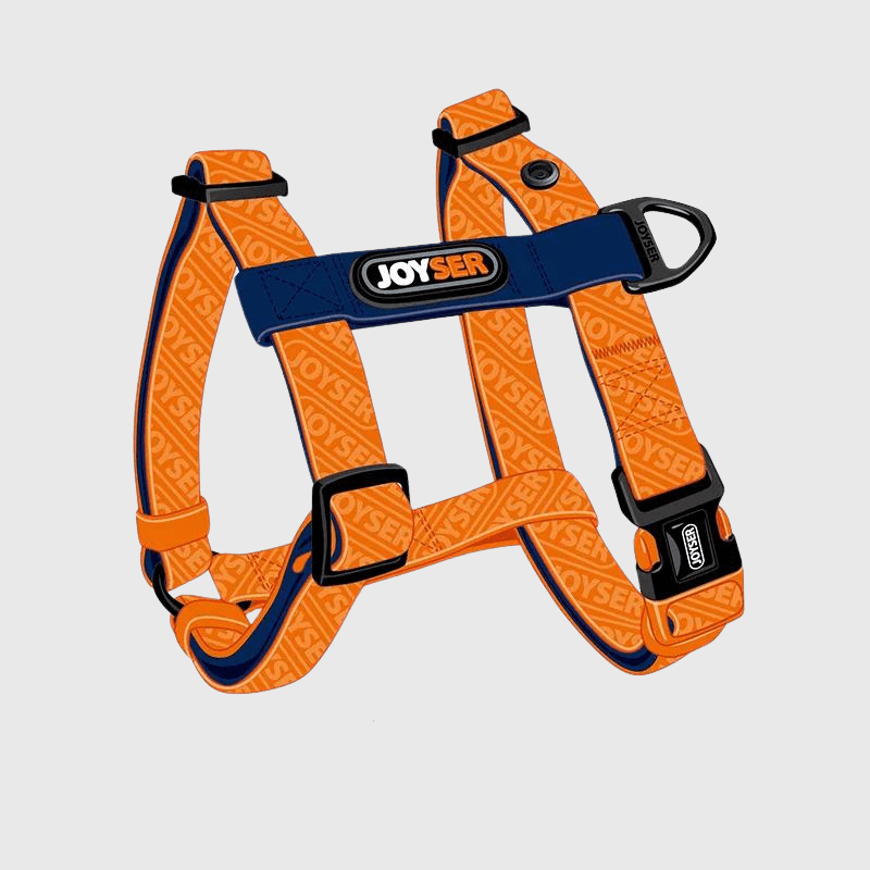 Harnais chien en h orange