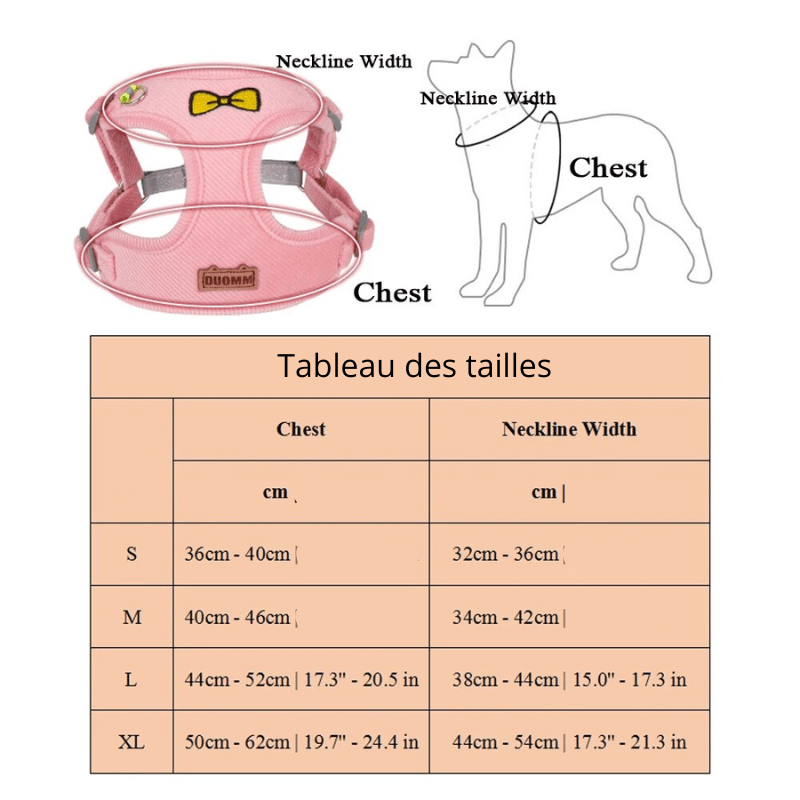 Harnais chien randonnée taille