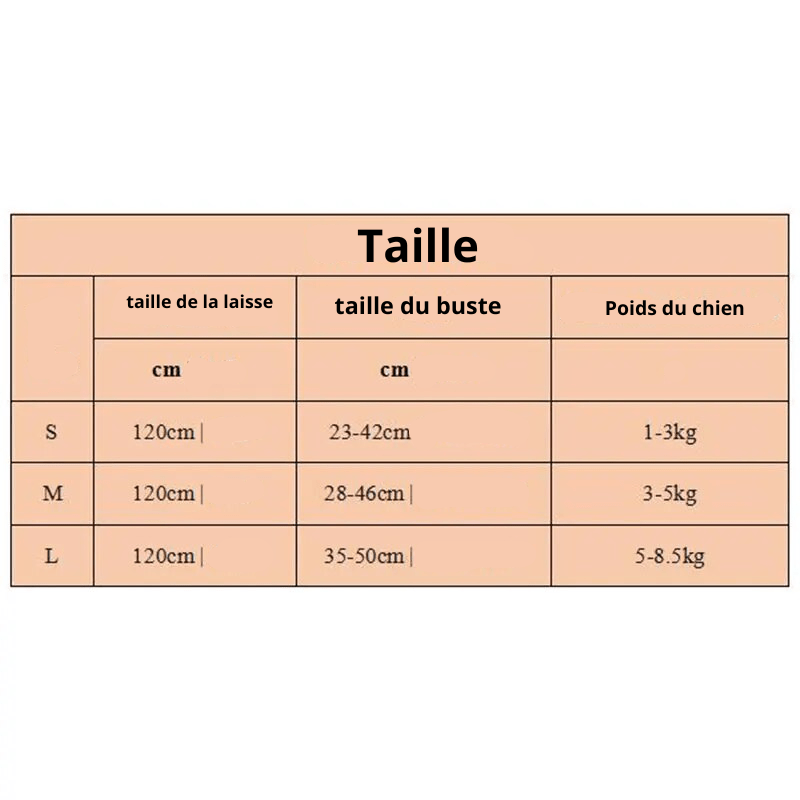 Harnais pour petit chien taille