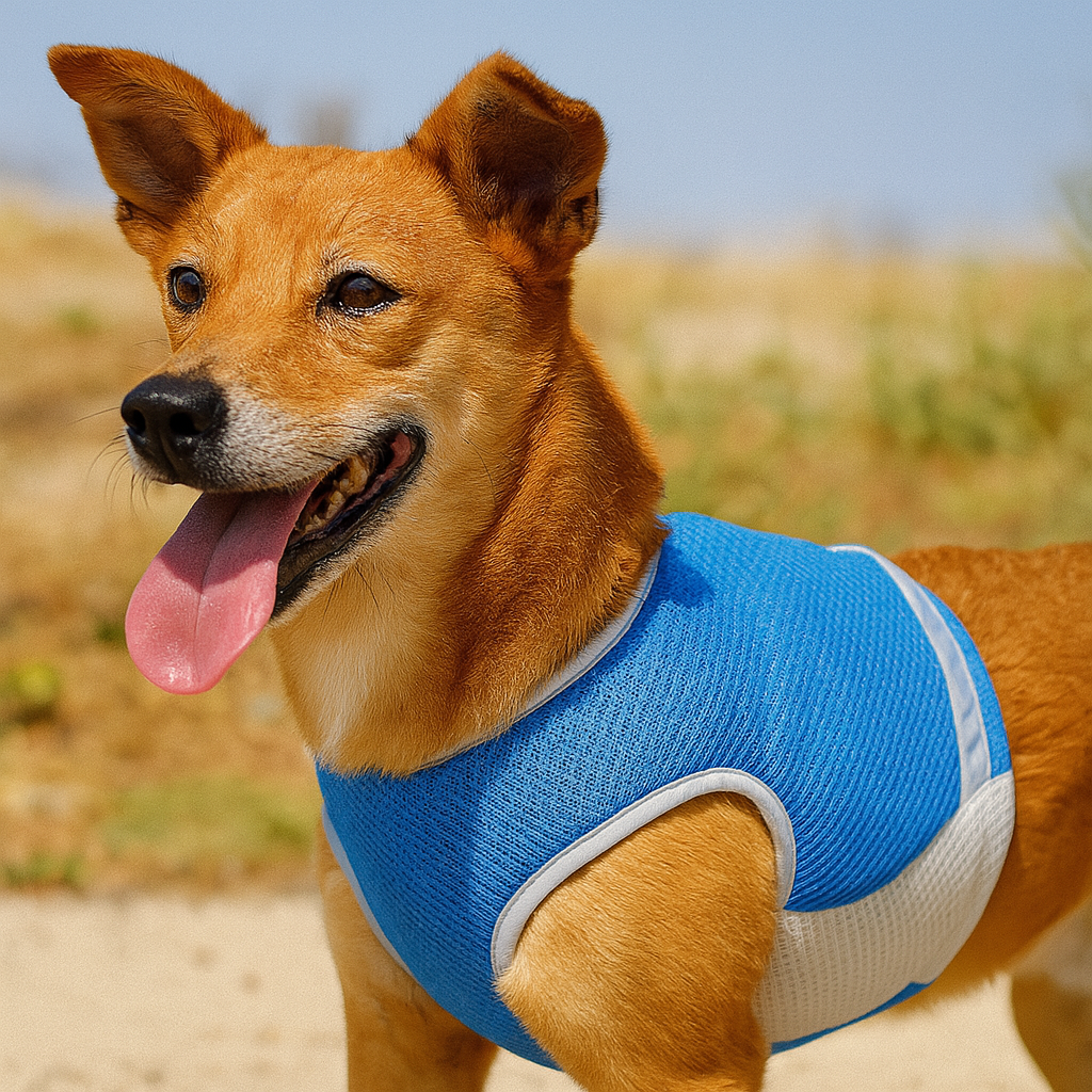 Harnais rafraichissant pour chien shiba