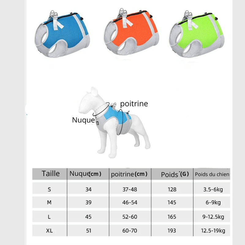 Harnais rafraichissant pour chien taille