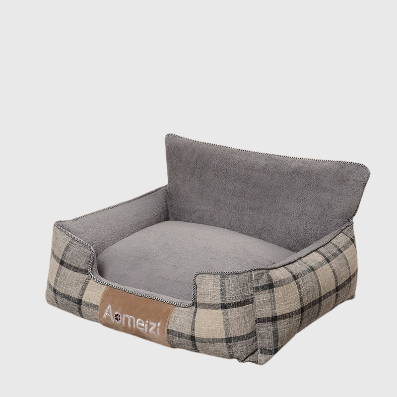 Lit anti stress pour chien gris