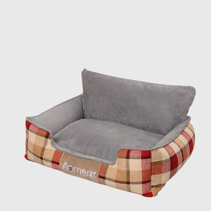 Lit anti stress pour chien rouge
