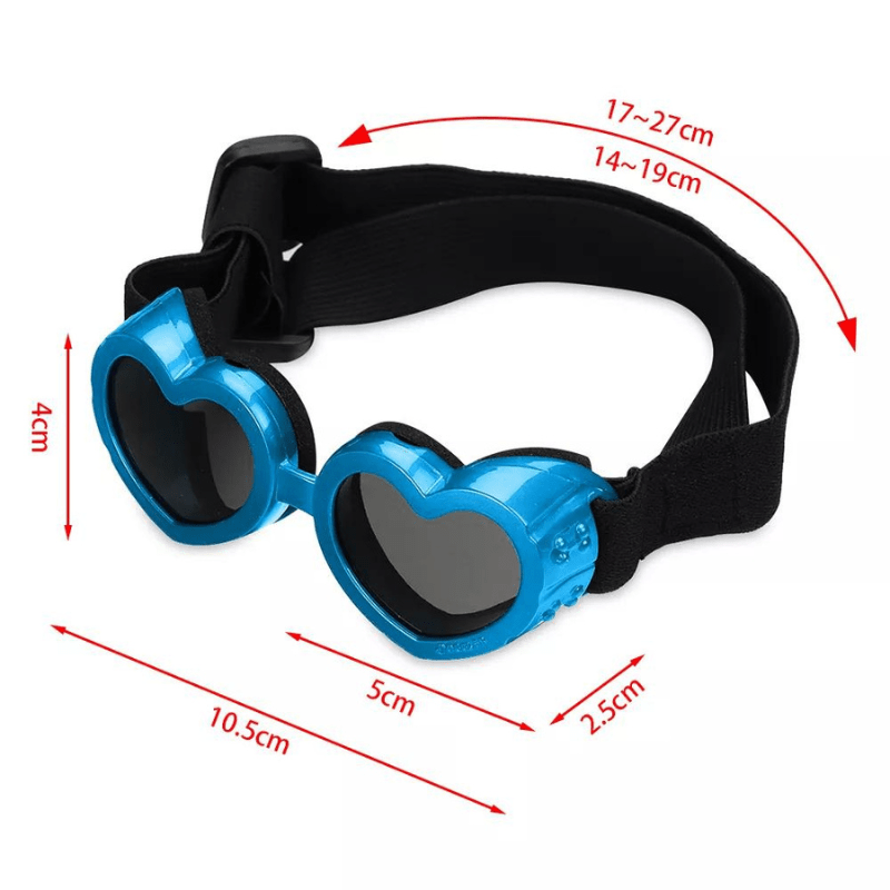 Lunette de protection pour petit chien en forme de cœur taille