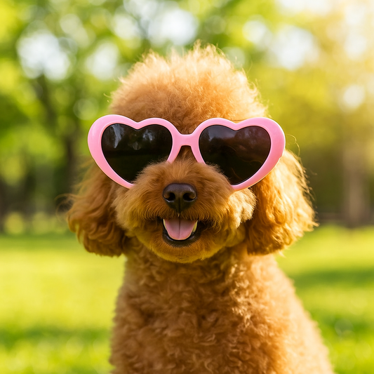 Lunette de soleil en forme de cœur pour chien